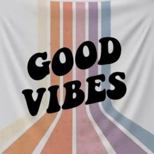 “Good vibes” wall tapestry